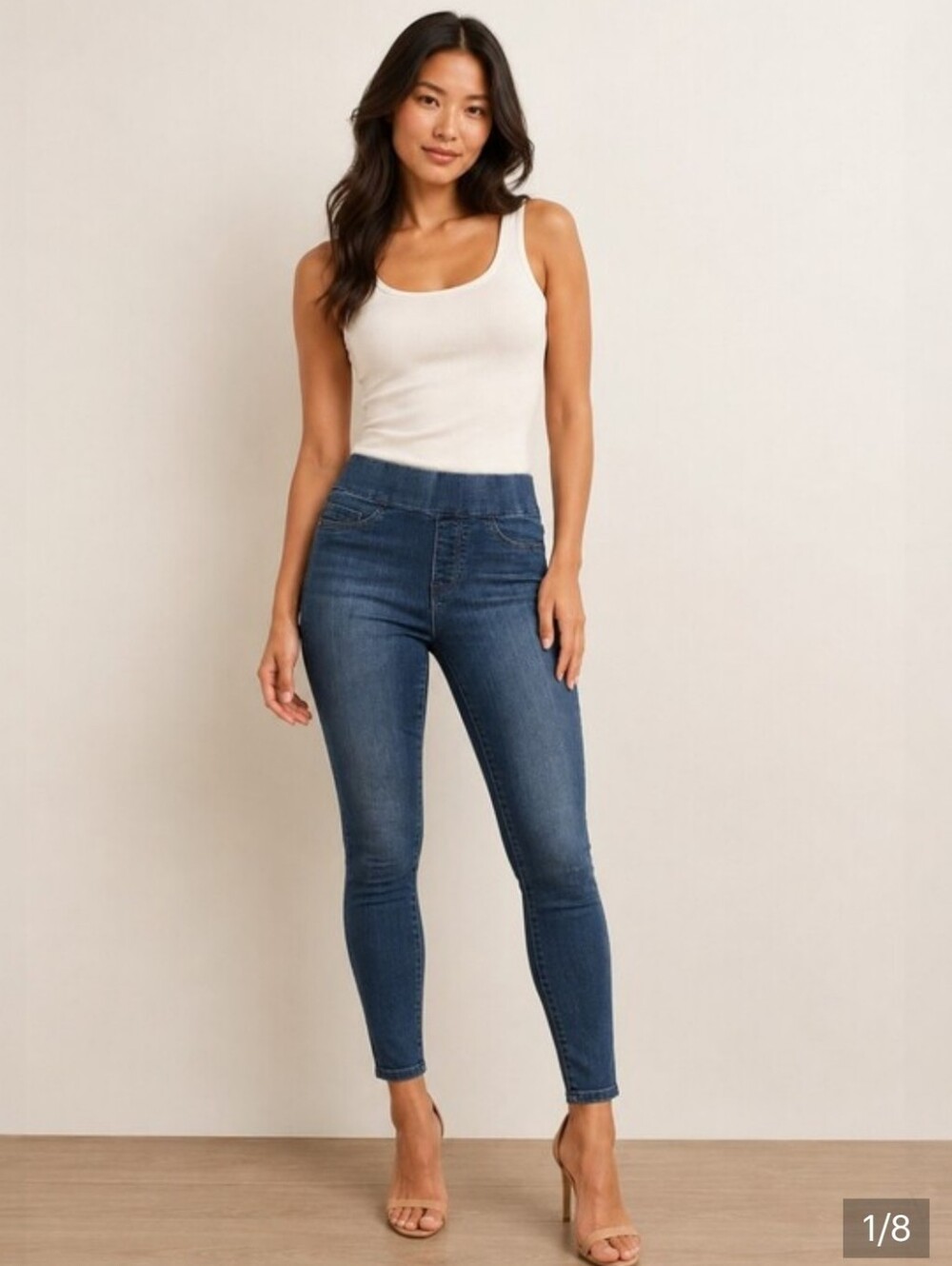 ❤NWOT! LIVERPOOL JEANS COMPANY PULL ON HIGH RISE DENIM SKINNY ANKLE JEANS, 10